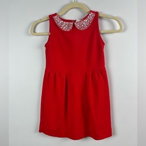 Crewcuts Peter Pan Collar Rhinestone Embellished Dress